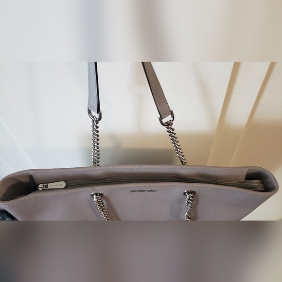 MICHAEL KORS Jet Set Travel Tote Chain Saffiano Leather Gray - Picture 6 of 12